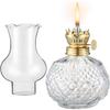 Glass Kerosene Lamp Vintage Oil Lantern with 3.5Mm Wick Perfect for Indoor and Outdoor Use 7 Inches Tall