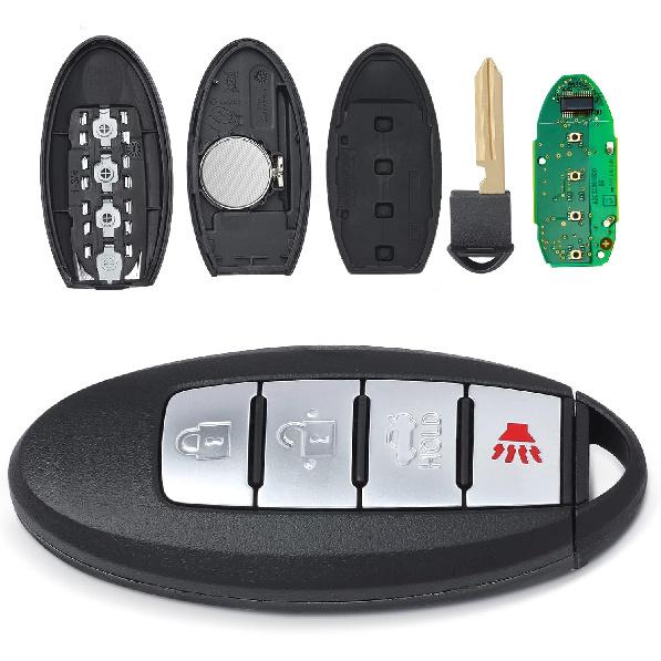 Keyless Entry Remote Key Fob Replacement for Infiniti Q50 2014 2015 2016 FCC ID:KR5S180144203 P/N:285E3-4HD0C 4A Chip 4 Buttons