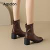 Augustine Thick Heel Martin Boots Women's Autumn 2025 New British Style Retro Short Boots Women's Casual Thin Boots