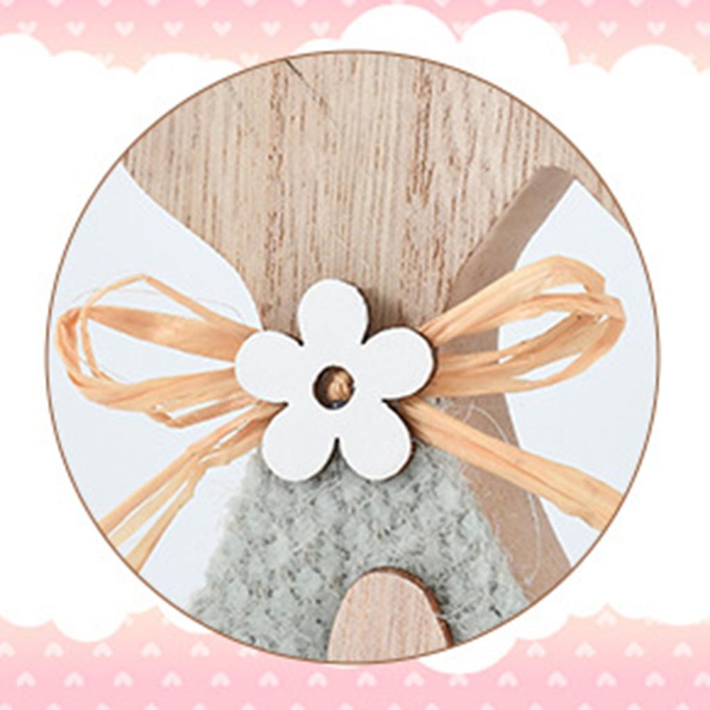 Yousheng 2/3Pcs Easter Bunny Table Sign Farmhouse Rustic Wooden Egg Rabbit Ornament Happy Easter Spring Home Office Table Centerpiece Decoration