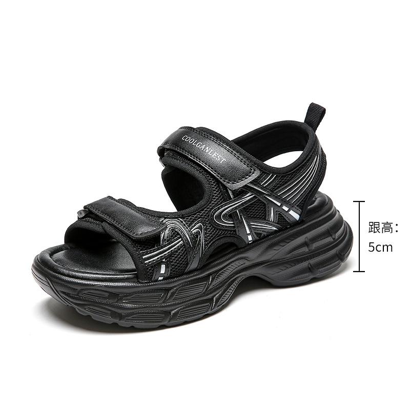 2025 New Women's Sandals Women's Fashion Sports Sandals Velcro Premium Platform Summer Women's Shoes