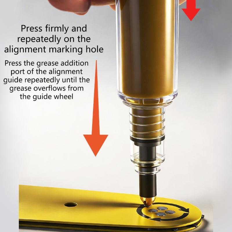 Plastic Chainsaw Grease Guns with Pre Load 1.5Oz Lubricator For Smooth Operate Improved Tool Performances Easy Refill