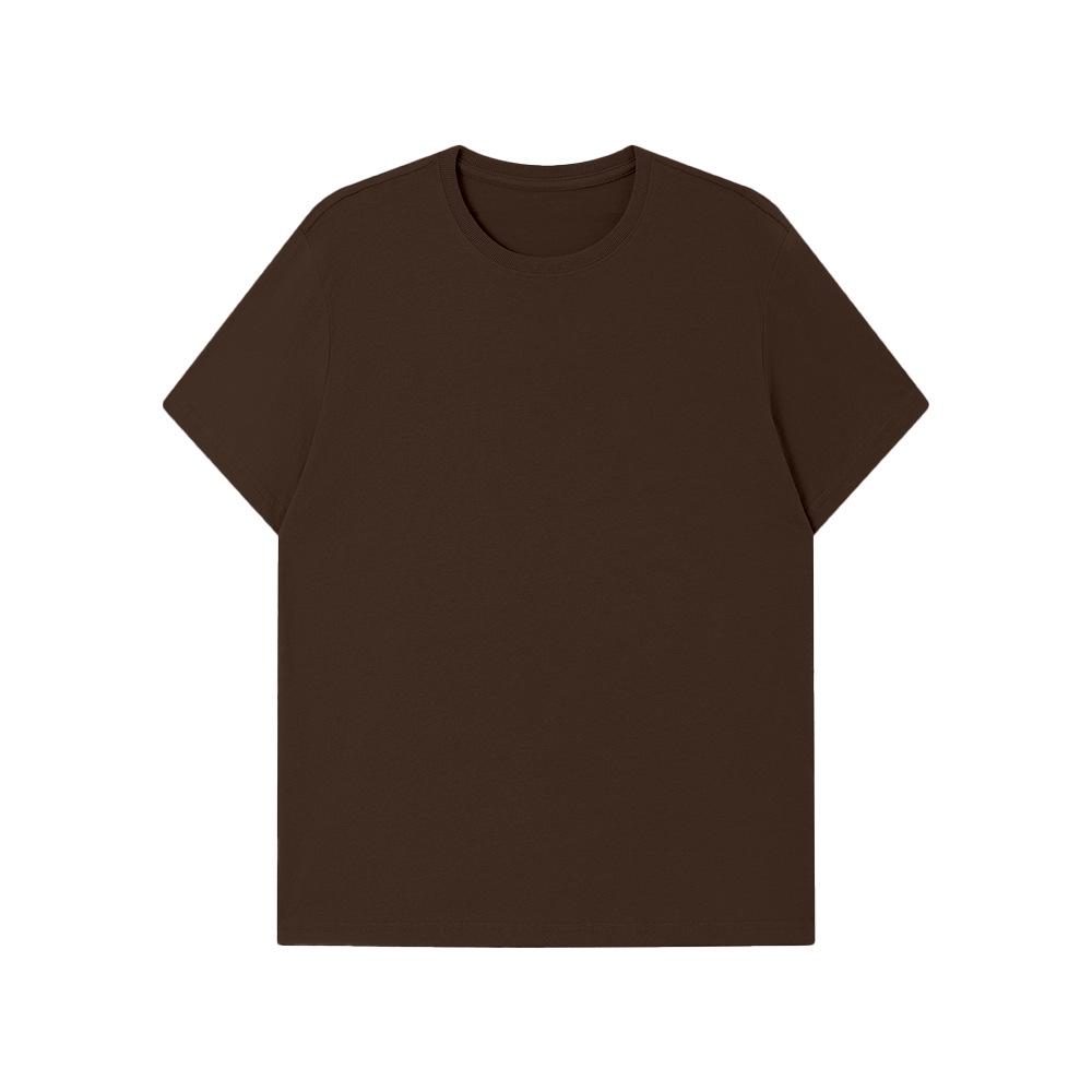 Men's 180g Pure Cotton Brushed Short Sleeve T-Shirt - Summer High Quality, Customizable Top
