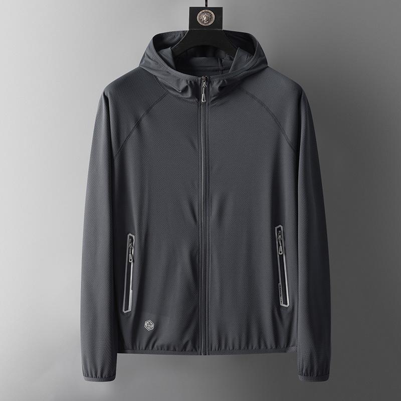 Felpa Estiva con Protezione UV UPF50+ Unisex Traspirante Seta Ghiacciata Sport Outdoor Spiaggia Stile Street Giacca Leggera