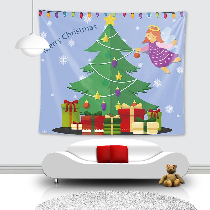 Amazon Weihnachten und Neujahr Cartoon Wandteppich Hänge Tuch
