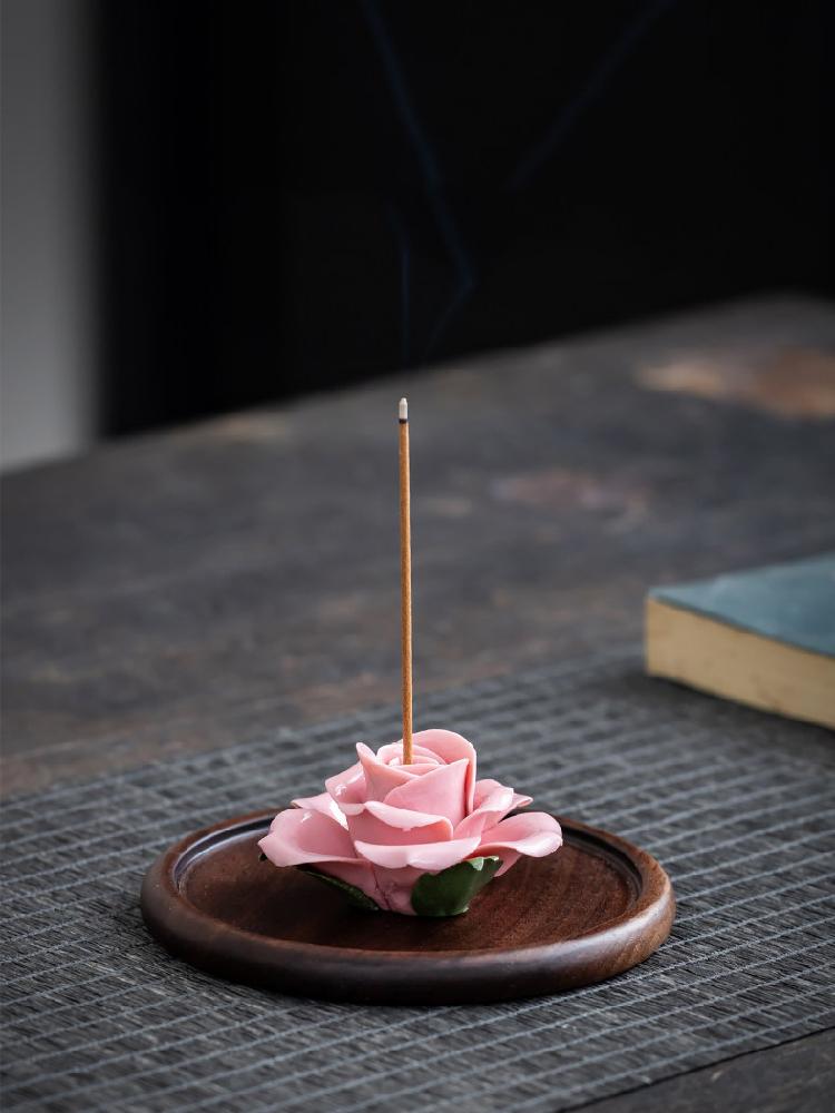 Keramikrosen, handgefertigter Rosen-Aromatherapie-Ofen, geeignet für Heimdekoration, Valentinstagsgeschenke, Geschenke