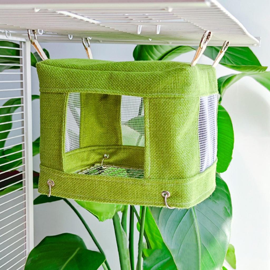 Bird Bed For Cage Parakeet House Sleeping Nest Tent With Vented Mesh Bottom For Canary Breeding Finch Parakeet Playing Resting