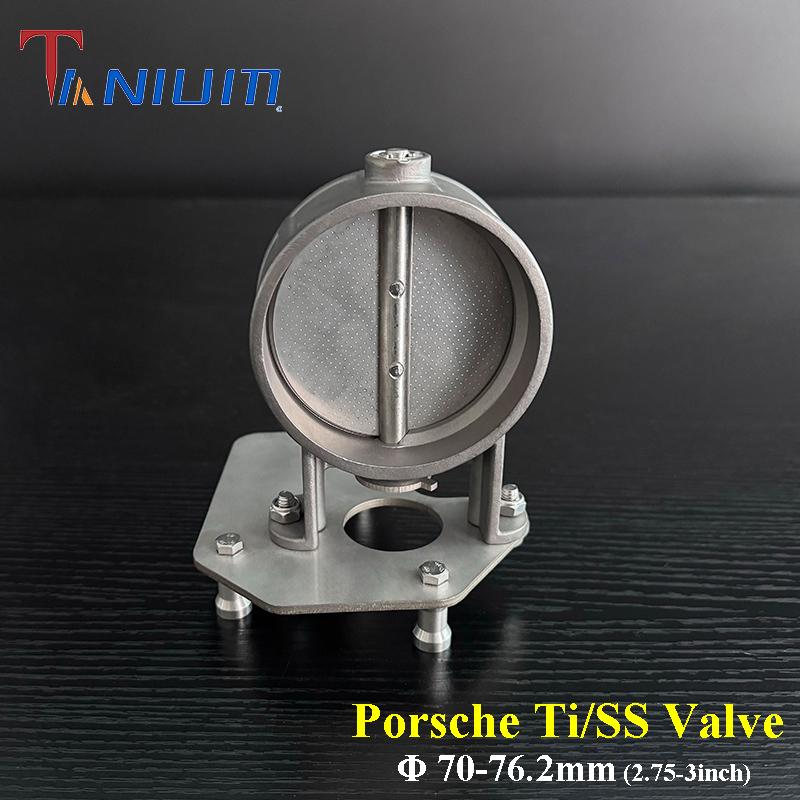 High Quality 70mm 76.2mm Titanium/Stainless Oem Exhaust Valve case of porsche 911 valve exhaust For Porsche 911 922 992 Ti Porsche 70mm