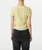 MUSINSA STANDARD WOMAN Women'S Sheer Textured Crew Neck Short Sleeve Knit [Lemon]