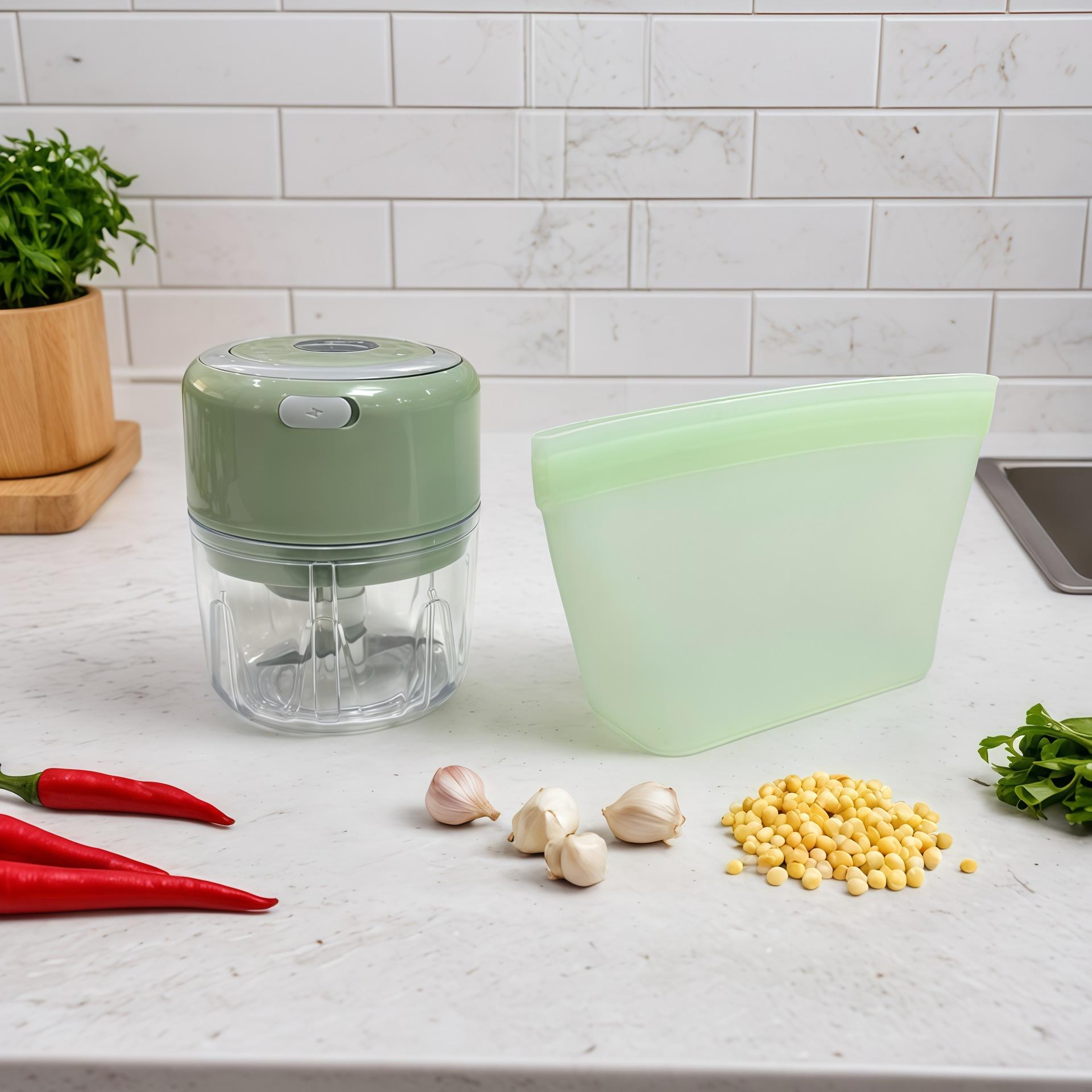 Electric Wireless Plastic Food Chopper Kitchen Vegetable Chopper Cutter Slicer Eco Friendly LFGB Certified Smile Mom ABS and PS