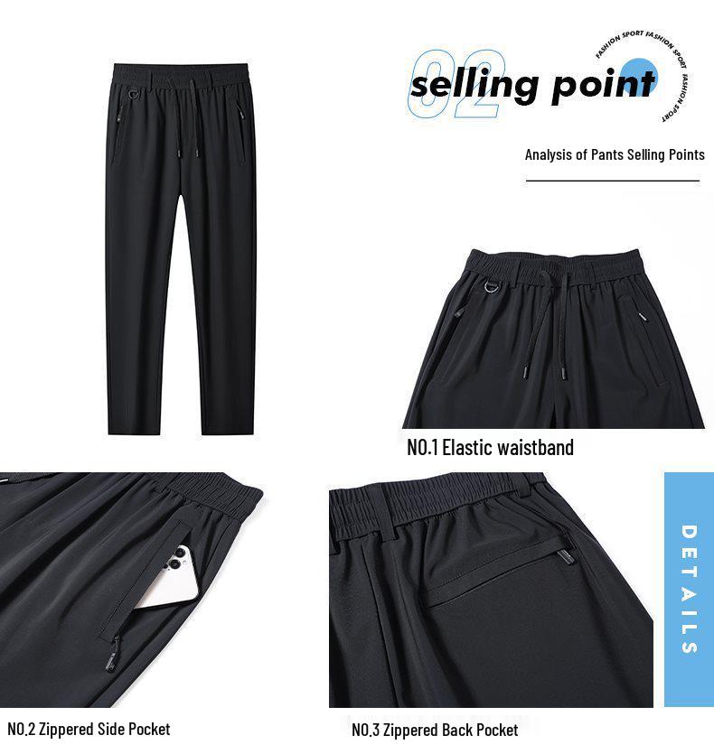 Men's Polo Short Sleeve & Long Pants Set: Summer Breathable, Elastic, Cool Touch Casual Sportswear.