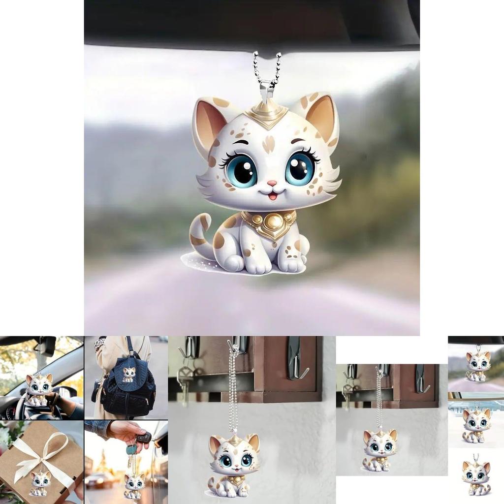 Charming Acrylic Animal Hanging Ornament For Car Interior Decoration In Vibrant Style