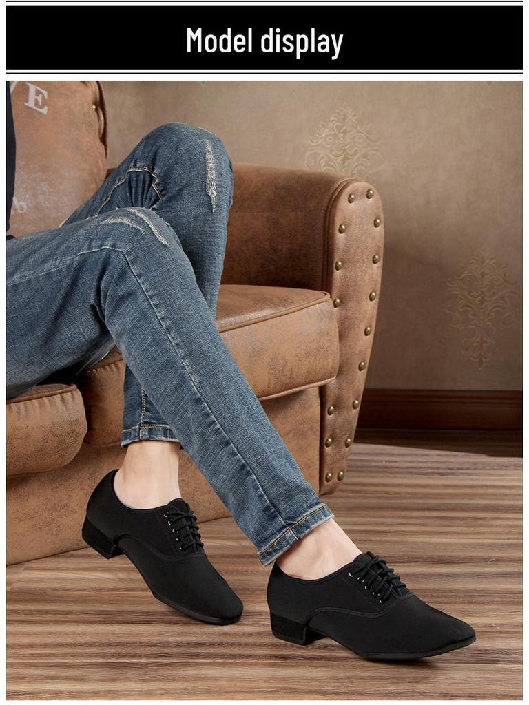 Men's Soft Sole Latin and Modern Dance Shoes for Waltz and Square Dancing
