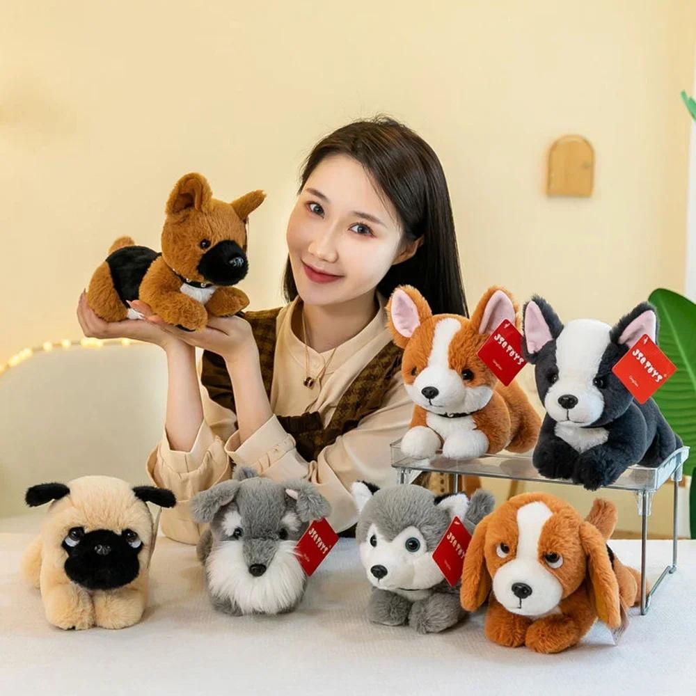 30CM Funny Party Dog Plush Toy Corgi Bulldog Husky Cute Super Soft Birthday Gift Doll Send Friends Kids Festive Decoration