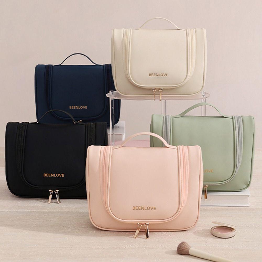 

Waterproof Cosmetic Storage Bags Multi-Functional Wash Handbag Hanging Makeup Bag Camping світло-зелений колір