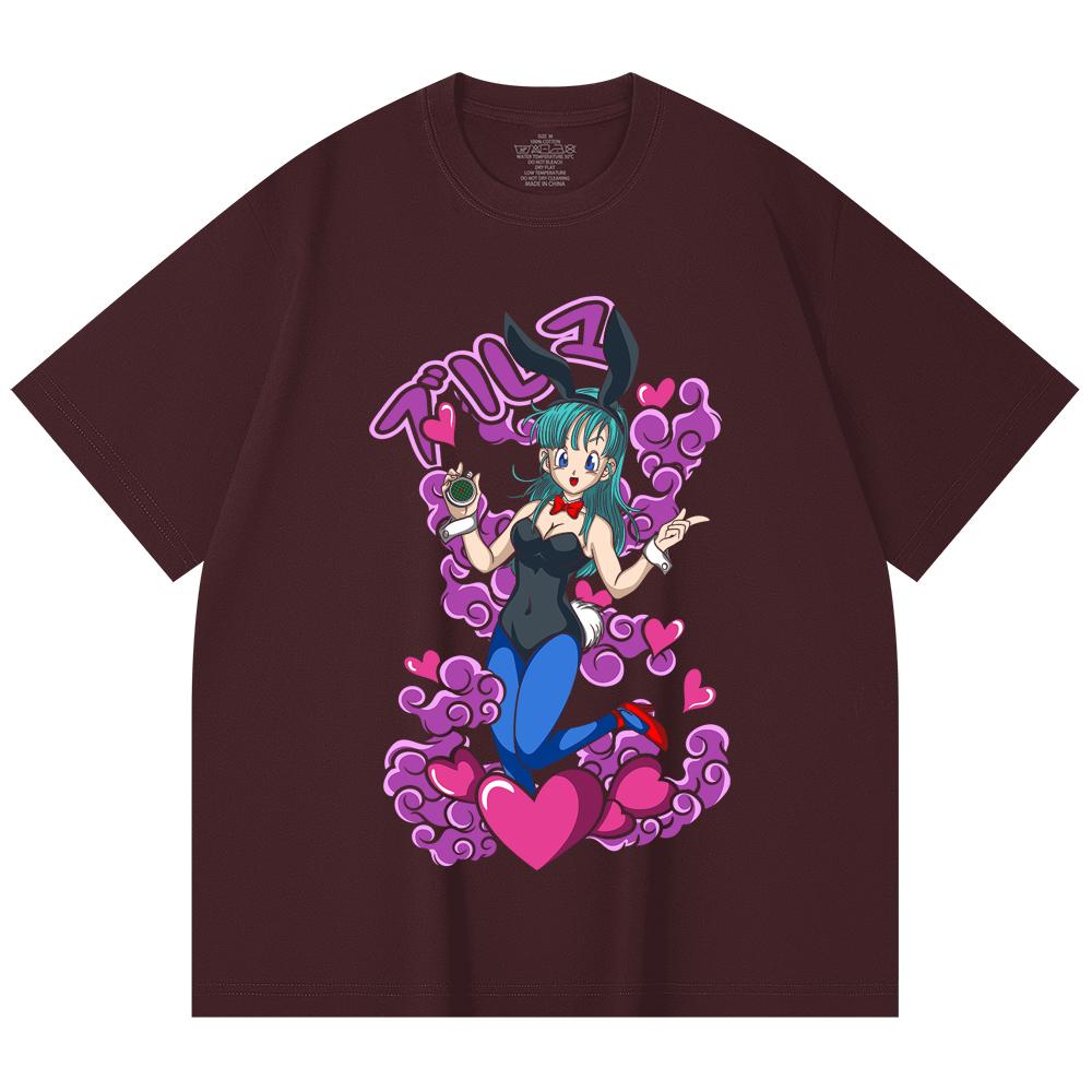 

230 Gsm 100% Cotton Dragon Ball V28 Bunny Bulma Print Unisex Heavy Cotton T Shirt 2XL
