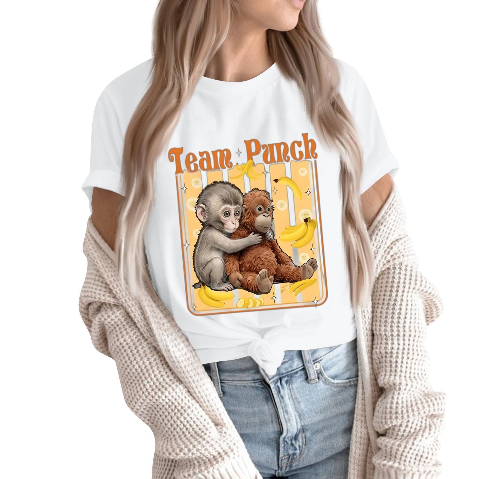

Women s Casual Round Neck Short-sleeved Top XL білий