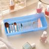Transparent Storage Box with Holes for Makeup Brushes Nail Art Tools Organizer Portable Compact Design Durable Plastic Container