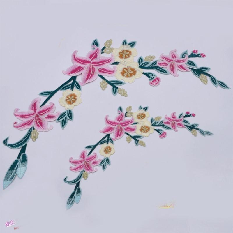 Embroidered Patches Florals Applique For Clothing Bags Hat Decoration Handmade Craft Sewing Accessories