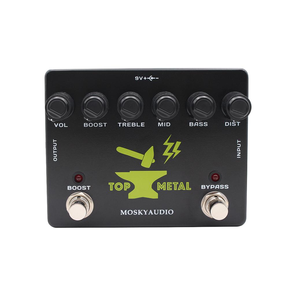 Guitar Effects Heavy Metal Boost Guitar Pedal To Metal Effects Stompbox with 3 Band EQ Mid Focus Electric Guitar Effects Pedal