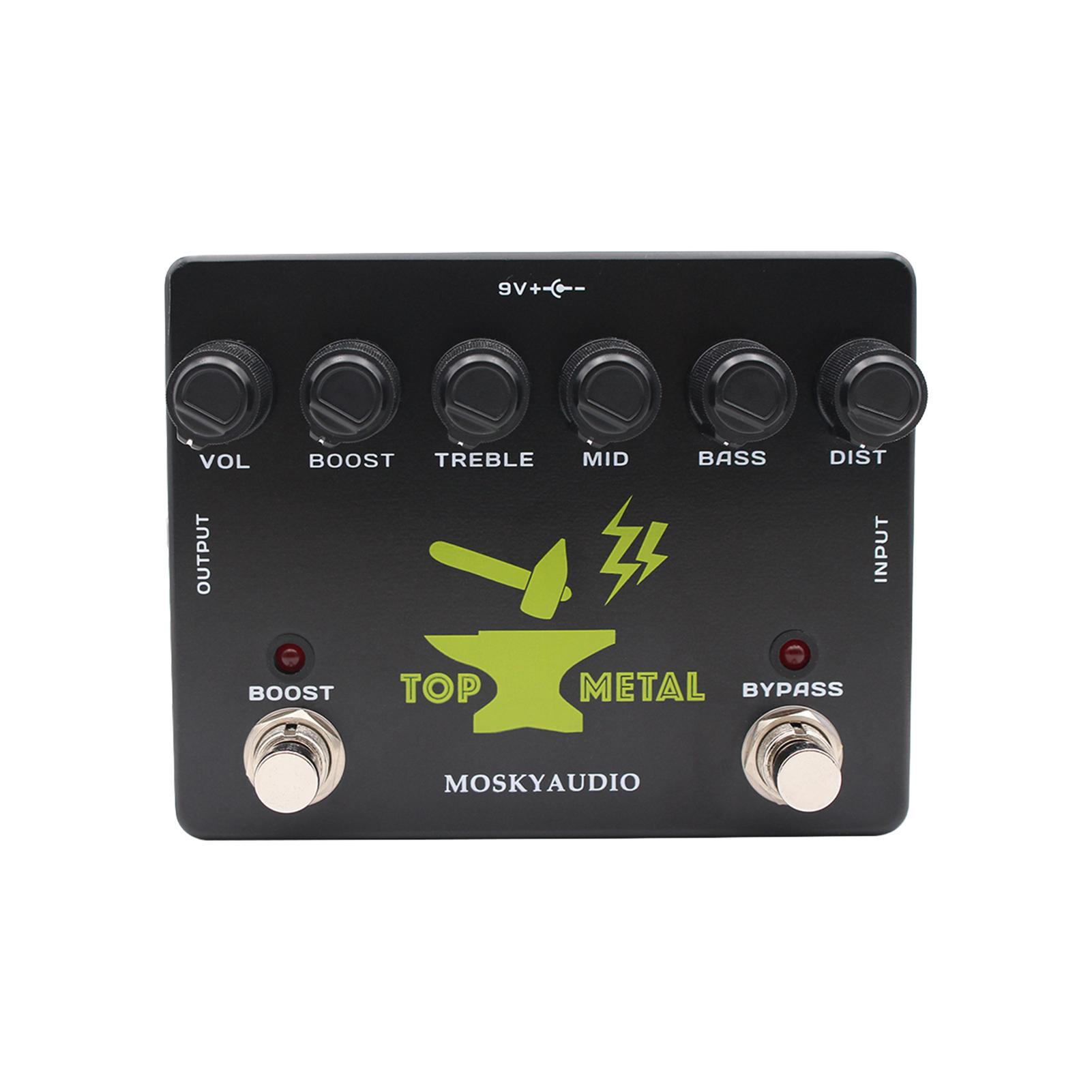 Гитарные эффекты Heavy Metal Boost Гитарная педаль для Метал-эффектов Stompbox с 3-полосным эквалайзером, акцент на средние частоты Педаль эффектов для электрогитары