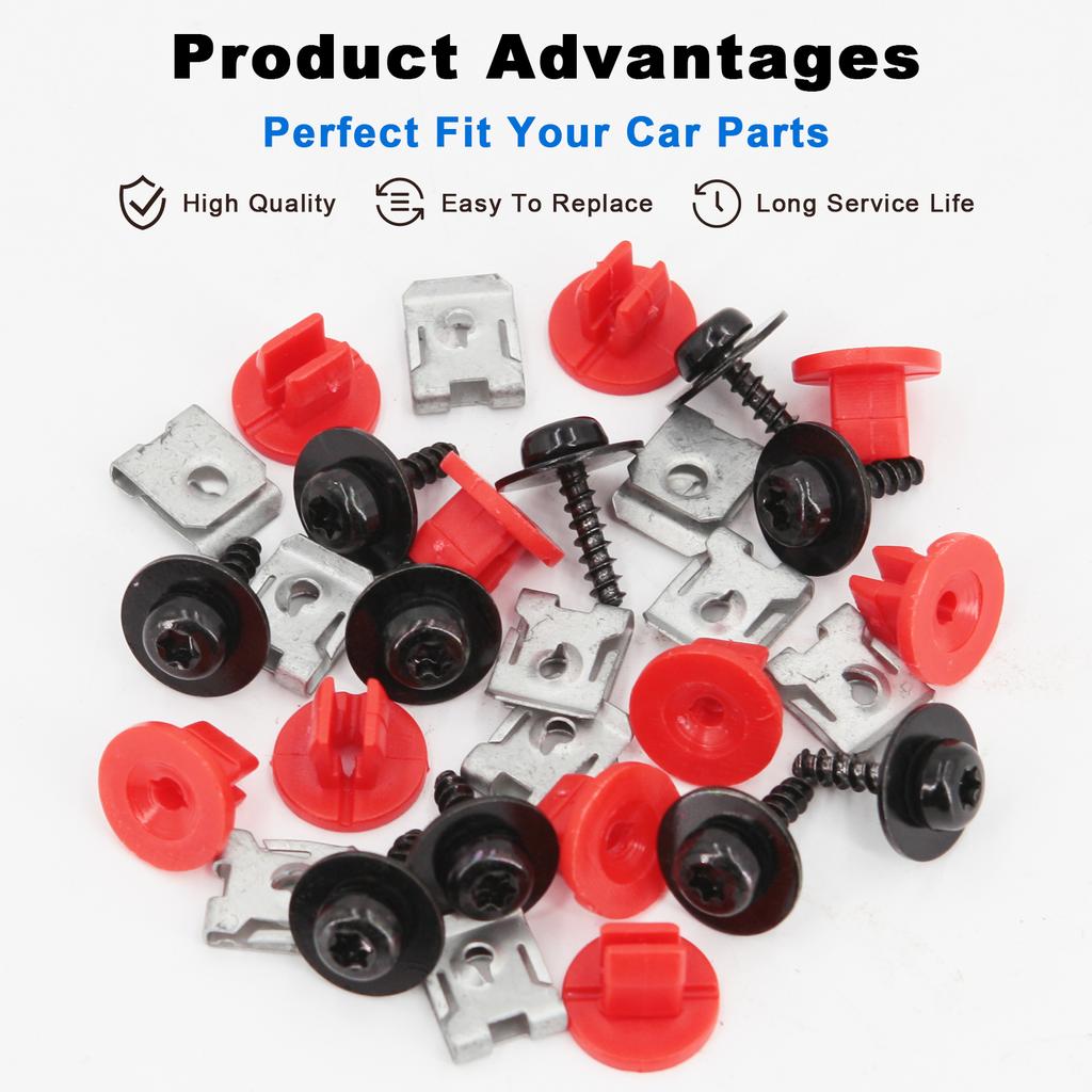 130pcs T30 Engine Splash Guard Undertray Cover Screw Bolt U Nut Clip for Ford  Escape Explorer Edge Transit ConnectW713297-S300