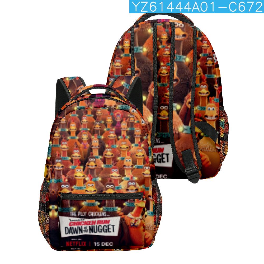 Sac à dos pour étudiant Classique Populaire Nouveauté Poulailler Cahiers Sacs à dos Impression 3D Oxford Imperméable Sacs à dos de Voyage pour Garçons/Filles
