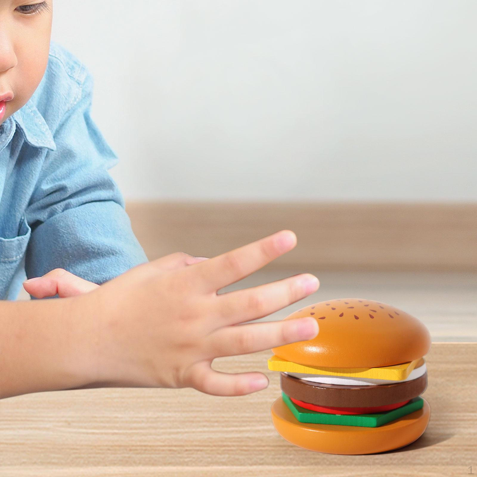 

Набор игрушек для складывания бургеров для детей, малышей, развивающая деятельность в возрасте от 3 до 5 лет Burger