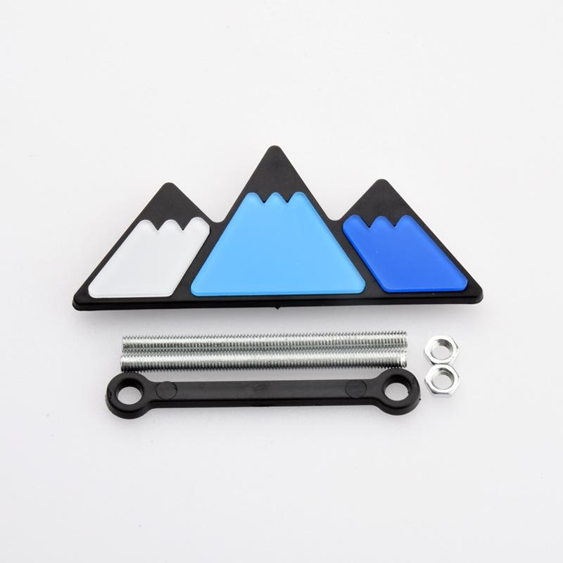Tri-Color 3 Front Hood Grille Badge Decal Sticker Emblem Car Accessories for Toyota RAV4 FJ Cruiser Tacoma TRD 4Runner