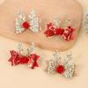 2/4pcs Christmas Elk Ear Bow Hair Clip Glitter Gold Red Hairpin Women Girls Headdress New Year Party Barrettes Cosplay Headwear
