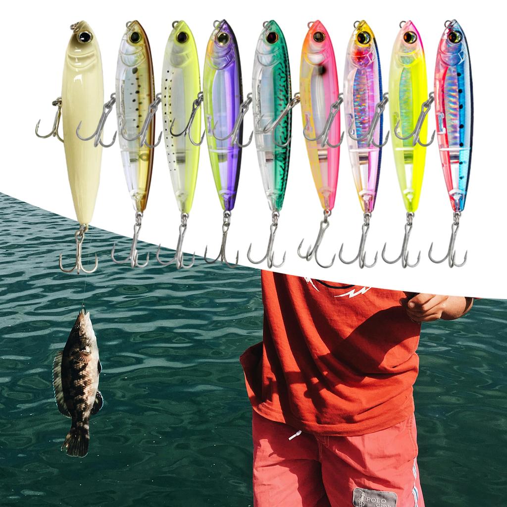 Pencil Floating Lure Long Casting Sinking Pencil Lures with Treble Hook Artificial Hard Baits Topwater Fishing Lures