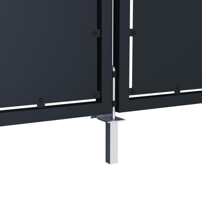 Portail de jardin - VIDAXL - Acier - 300x150 cm - Anthracite - Battant