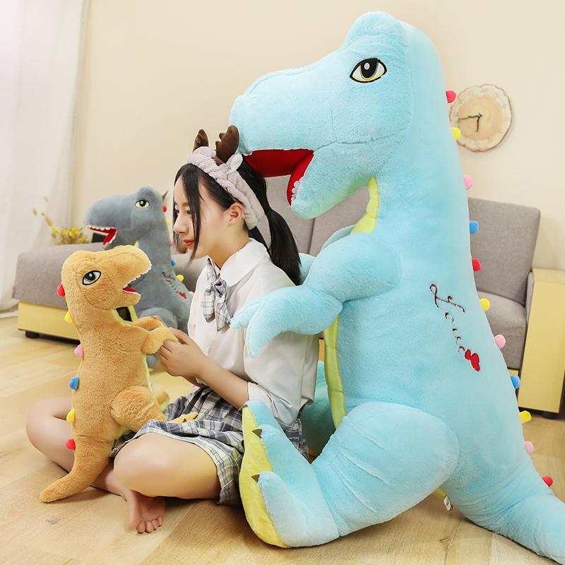 New Nice Simulation Dinosaur Plush Toys Soft Hobbies Cartoon Pillows Tyrannosaurus Stuffed Toy Doll for Boys Kids Birthday Gift