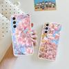 Pink Sakura Phone Case For Samsung Galaxy A52 A12 A51 S21 Edge S22ULTRA S23 S24 S20LITE Plus Ultra Transparent Cover