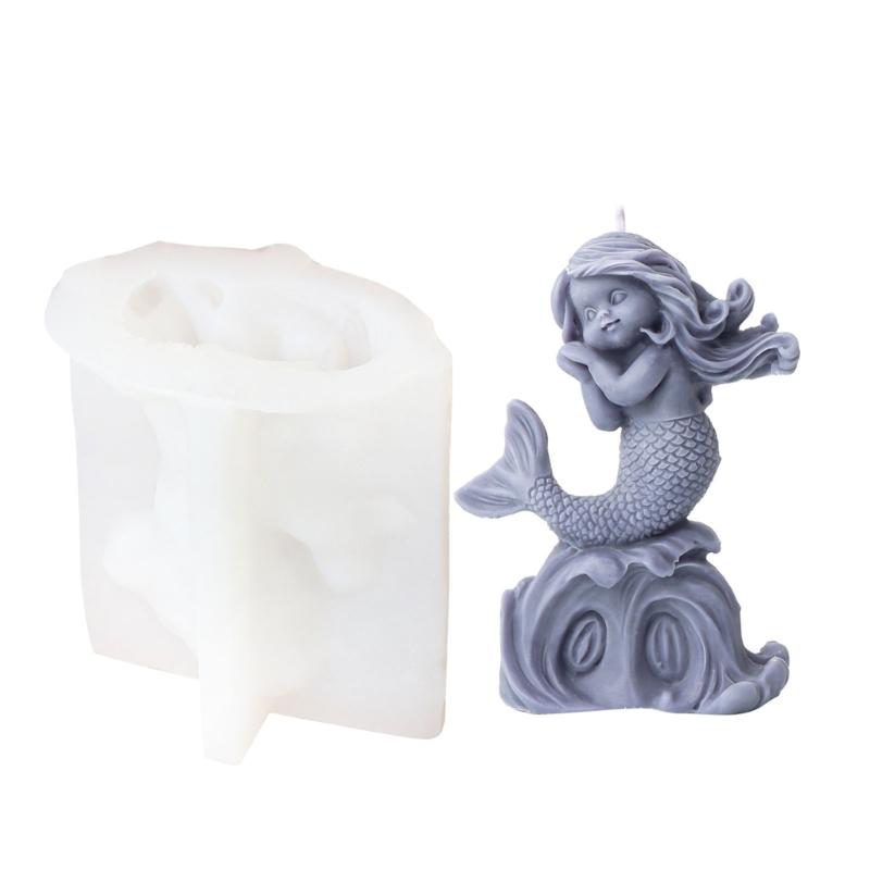 Mermaids Silicone Mould Beautiful Woman Soap Resin Plaster Mold Cake Molds