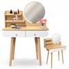 SCANDI Dressing Table with Mirror, Scandinavian Cosmetics
