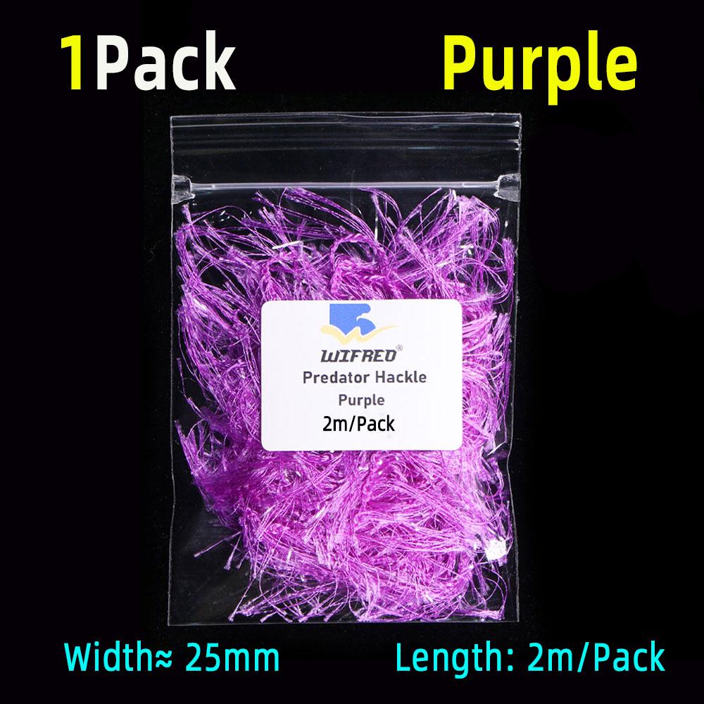 2M/Pack Predator Hackle Single-Sided Chenille Predator Hackle Fly Tying Material For Streamer Bodies Trout Pike Muskie Predators Fishing Lures