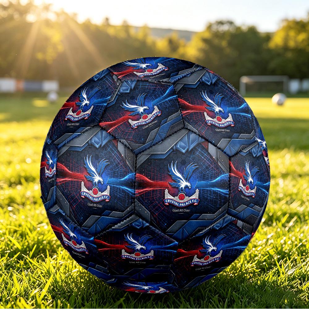 Crystal Palace FootballPrinted Size 5 Soccer Botball, Anti Slip Adult Match Football Souvenir for Football Fans