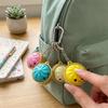 Funny Dumpling Bao Bun Keychain Fidget Clicker With LED Light Portable Stress Relief Toy for Travel Commute