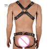 Faux Leather Bondage Slave Restraint Straps Men Chest Harness Adult Sex Toy