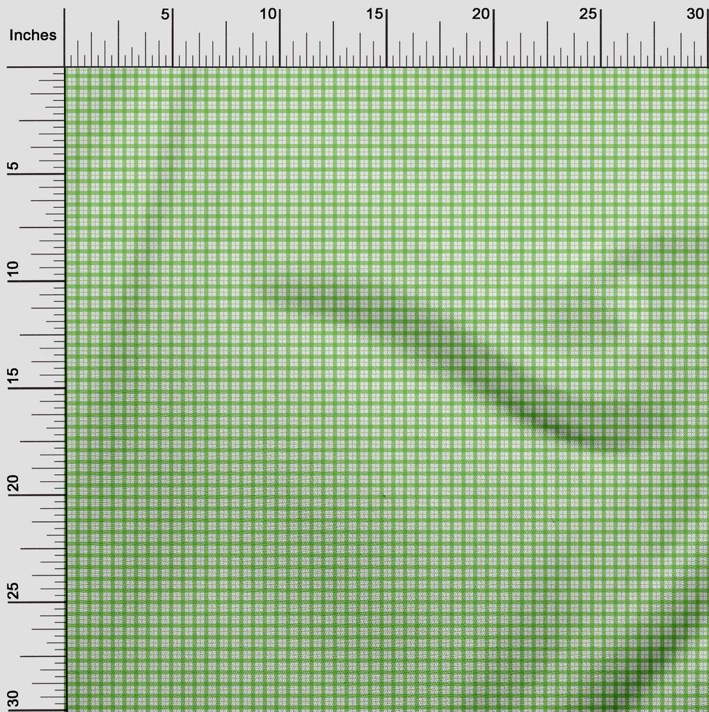 oneOone Cotton Flex Pear Green Fabric Check Sewing Fabric By The Yard Printed Diy Clothing Sewing Supplies 40 Inch