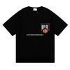 RHUDE Poker Print Cotton T-Shirt Men Women High Street Casual Top Everyday Wear