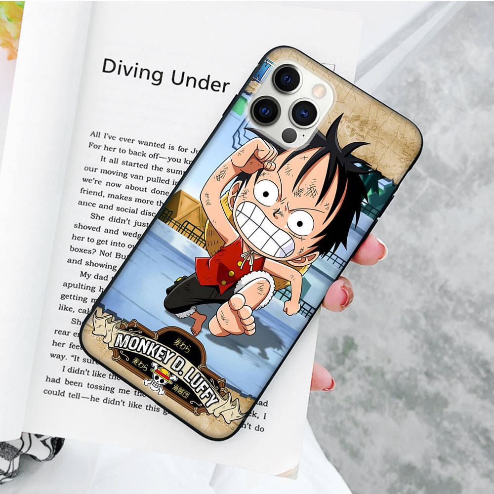JW79 One Piece Luffy Monkey Black Soft Case for OPPO Reno 8 6 5 4 Pro Plus Find X3 A17 A3 A31 A38 A40 A53 A54 A55 A74 A76 A78 A77 A80 A94 A95 A96 Lite