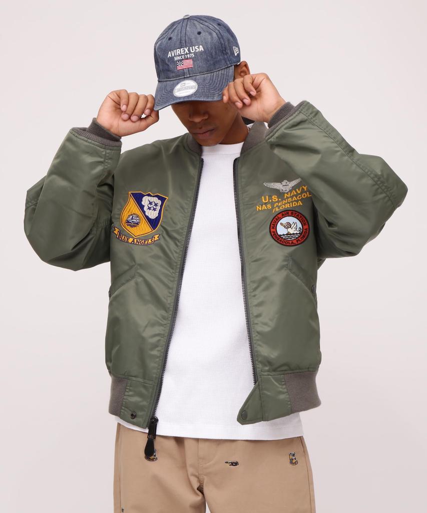 Jacket BLUE ANGELS Blue Angel M 401 Sage [AVIREX] L-2 F-14 / L-2 F-14 / 783-4152003 Men's