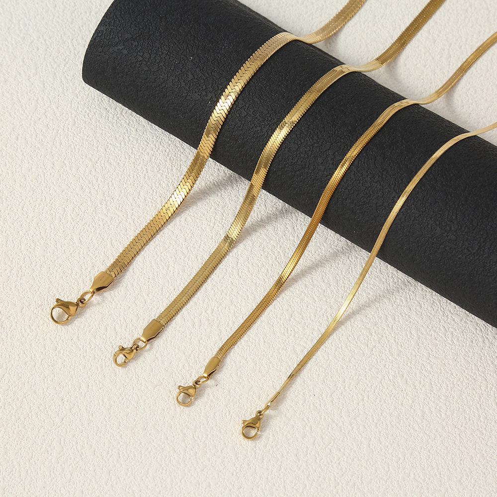 Stainless Steel Herringbone Snake Chain: Colorfast, Multiple Specs, Fashion Pendant Matching Jewelry