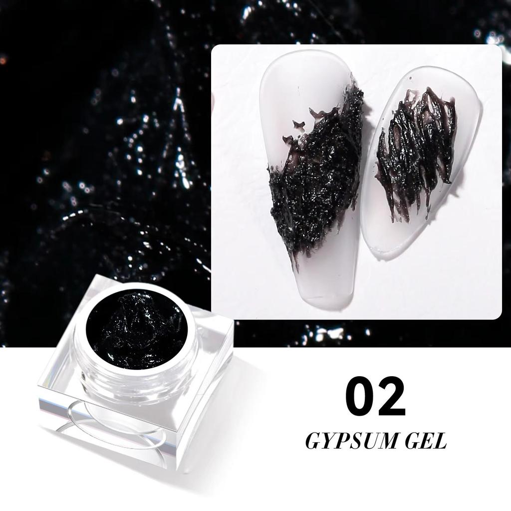 JTING Natural Resin Hot Popular Nail Art 4 Colors Gypsum Gel Nail Polish Set with 5ml Jars OEM Create Your Own Brand