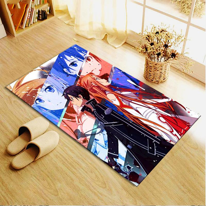 2026 NEW Sword Art Online Carpet Rug for Living Room Bedroom Home Sofa Decoration,Kids play Non-slip Floor Mat
