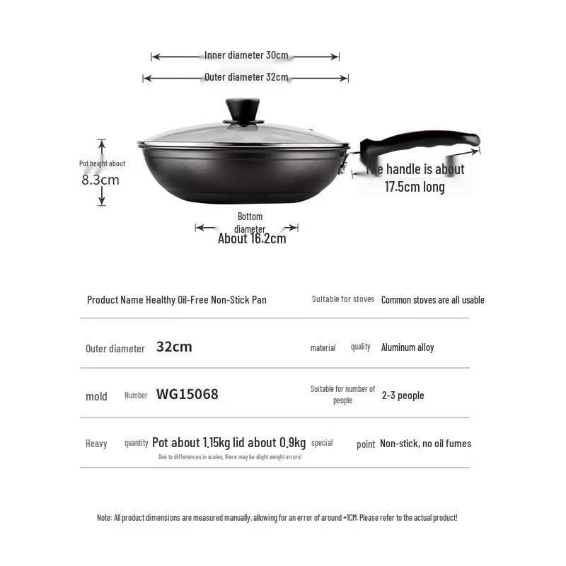 COOKER KING 32cm Non-stick Stir-fry Wok