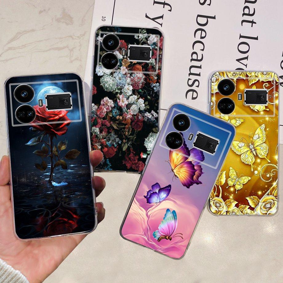 For Realme GT5 240w / GT3 / GT Neo 3 / GT Neo 5 Case Cute Cartoon Luxury Soft Silicon Transparent  Phone Case Back Cover Capas