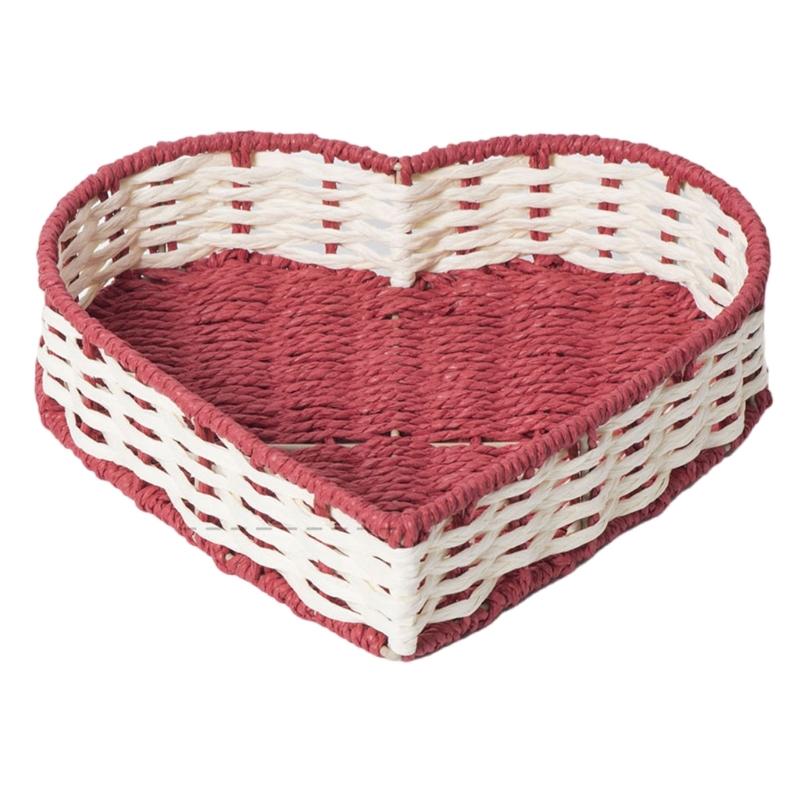 

Heart Shaped Basket for Bread Or Snacks Display Decorative Fruit and Vegetable Organizer Kitchen Organization Tool
